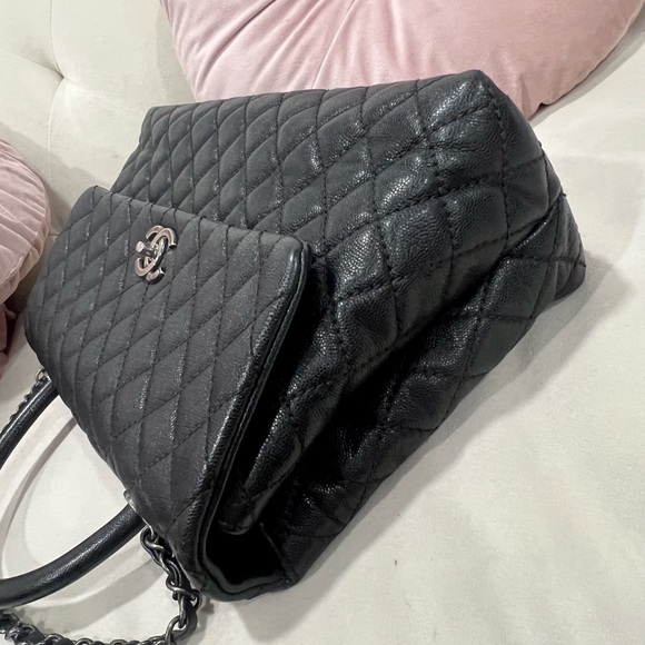 Chanel Quilted Caviar Medium Coco Top Handle Bag - Picture 3 of 12